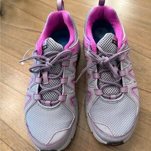 Women's Gray and Pink Athletic Shoes
